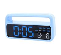 PRETYZOOM Réveil Portatif avec Lumière D'Ambiance Réveil Numérique Horloge Électrique Petite Horloge De Bureau avec Date Et Jour De La Semaine