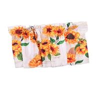 PRETYZOOM Rideau Court Fleur de Soleil fenêtre Rideaux de Cuisine avec des tournesols Rougir Les Rideaux LED LEDs de lit Rideau de Salon Court Rideau de Tournesol Orange