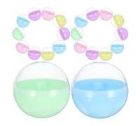 PRETYZOOM Rondes Vides pour Distributeur Automatique de Bonbons 50 Pcs Plastique Semi-Transparent Couleur Pastel Diamètre 65 MM Conteneurs DIY pour Présents et Jouets Usage Commercial