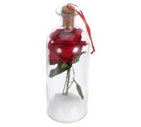 PRETYZOOM Rose Éternelle sous Cloche en Verre 20 X 7 X 7 Cm Message Audio Enregistrable, Rose Stabilisée Blanche, Présent Romantique pour Femme Saint-Valentin, Anniversaire ou Fête des