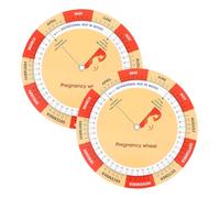 PRETYZOOM Roue de Grossesse 2 Pièces en Papier Couleur Tableau Détaillé du Développement Fœtal Calendrier de Grossesse Précis pour Futures Mamans Outil de Suivi Hebdomadaire et Compte à