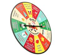 PRETYZOOM Roue de Jeu de Noël pour Échanges de Présents en Bois | Bordures Lisses, Base Lestée Stable, Rotation Fluide, Montage Rapide, pour Fêtes de Bureau et Familles