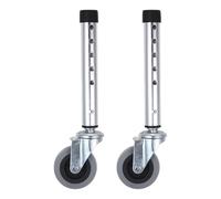 PRETYZOOM Roues Pivotantes de Rechange pour Déambulateurs en Alliage D'aluminium, Paire Facile à Installer, Adaptées aux Seniors pour Usage à Domicile Hôpital