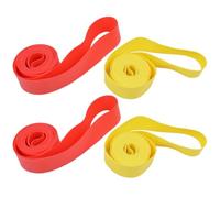 PRETYZOOM Ruban Adhésif Anti-Crevaison pour Pneus de Vélo 26 Pouces Bandes de Jante en PVC Solide Coussins de Protection Tubeless 4 Pièces Accessoire Vélo Route et VTT