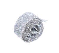 PRETYZOOM Ruban de Diamant Argenté en Résine Haute Température, Facile à Utiliser pour Décoration DIY et Accessoires, pour Ornements de Mariage et Embellissements Créatifs