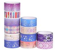 PRETYZOOM Ruban Washi Décoratif Violet Constellation 12 Rouleaux de Masking Tape pour Scrapbooking et Bricolage Ruban Adhésif Décoratif Motifs Cosmos pour Loisirs Créatifs