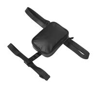 PRETYZOOM Sacoche de Jambe Multifonctionnelle en PU Noir, Ajustable Sangles Élastiques, pour Moto, Course à Pied et Activités de Plein Air, Pochette Téléphone Portable Sportive et Légère