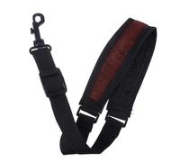 PRETYZOOM Sangle de Cou Réglable pour Saxophone en Coton Élastique Bandoulière Marron avec Crochet Harnais Confortable pour Saxophone Alto Ténor et Soprano Accessoire de Musique