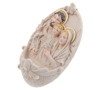 PRETYZOOM Sculpture Murale Décorative Sainte Famille avec Fontaine Sacrée Design Artistique pour Décoration Intérieure Matériau et Finition Soignée