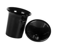 PRETYZOOM Seau à Vin Portable Noir Plastique avec Entonnoir Anti-éclaboussures Seau à Glace Compact pour Bar Restaurant et Fête