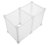 PRETYZOOM Séparateur Congélateur 2 Compartiments en Plastique Robuste 19x36x24 Cm, Organisateur Réfrigérateur Polyvalent, Panier de Rangement pour Aliments, Utilisation Congélation Cuisine,