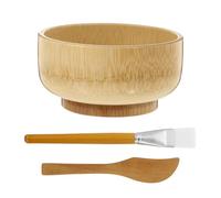 PRETYZOOM Set de 3 Pièces Bol à Masques Faciaux en Matériau Synthétique Pinceau et Spatule, Facile à Nettoyer, pour Salon ou Usage à Domicile