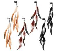 PRETYZOOM Set de 6 Pinces à Cheveux Plume Vintage Clips Extension Cheveux Décoratif Style Rétro pour Soirée Filles ou Enterrement de Vie de Jeune Fille