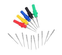 PRETYZOOM Set de Sondes pour Multimètre Aiguilles Isolantes Non Destructives Kit de Remplacement avec Pointes à Percer et Pointes de Rechange pour Réparation Électronique et Tests