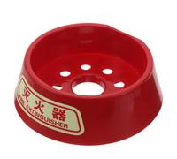 PRETYZOOM Socle de Sol pour Extincteur 3 à 8kg, Plastique Rouge | Base Lumineuse, Bords Arrondis, Surface Texturée, Mall et Zones Sismiques, Limite Glissement et Basculement
