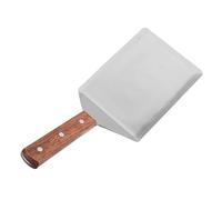 PRETYZOOM Spatule Cuisine Inox Manche Bois Spatule à Frire Résistante Chaleur Bord Biseauté Lisse Multifonction Poêle Crêpe Portable Suspension