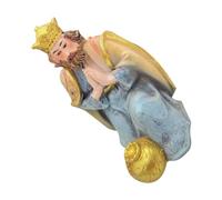 PRETYZOOM Statuette Roi Agenouillé de Noël en Résine, Décor Religieux | Finition Mate Peinte à Main, Base Stable, pour Intérieur et Autels, Style Biblique Classique