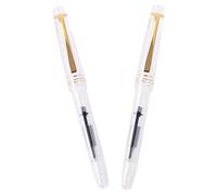 PRETYZOOM Stylo de Calligraphie Chinois Transparent Pointe Douce, Ensemble de 2 Pièces en Plastique pour Écriture et Création Artistique