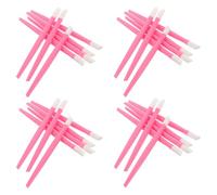 PRETYZOOM Stylo de Manucure Multifonction 100 Pièces Bâtonnets Repousse-Cuticules en Caoutchouc Rose Outil D’Exfoliation Mise des Ongles pour Nail Art et Pose de Strass Usage