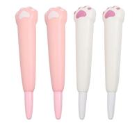 PRETYZOOM Stylos de Décompression Kawaii en Plastique 4pcs Forme Patte de Chat pour Écriture et Détente à L'école ou Étude Couleur Aléatoire