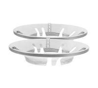 PRETYZOOM Support Antidérapant pour Poêle et Wok 2 Pièces Anneau de Support pour Cuisinière à Gaz Acier Résistant à L’Usure Accessoire Anti-Vent et Économiseur D’Énergie Cuisine