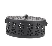 PRETYZOOM Support de Bobine de Moustique Métal avec Étui Porte-étui Boîte à Poignée Rétro Boîte Creuse pour Brûleur Encens