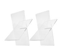 PRETYZOOM Support de Livre en Acrylique X-shaped 2 Pièces, Pupitre Multifonction pour Bureau Cuisine, Résistant la Déformation, Design Simple et Minimaliste pour Lectures et Projets