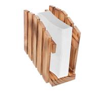 PRETYZOOM Support de serviette en bois porte-serviettes debout porte-tes en papier décoratif porte-te de table porte-tes en papier de cuisine porte-te debout Brun