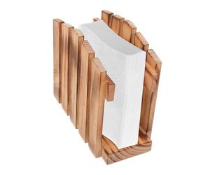 PRETYZOOM Support de serviette en bois porte-serviettes debout porte-tes en papier décoratif porte-te de table porte-tes en papier de cuisine porte-te debout Brun