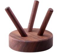 PRETYZOOM Support De Sphère En Bois Rétro 6X6X2 Pouces Pour Présentoir Boule De Cristal Décoration Maison Salon Bureau