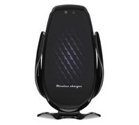 PRETYZOOM Support de Téléphone de Voiture à Induction Noir 15w en Plastique | Ouverture Automatique Intelligente, Installation Facile, Texture Stable, pour Conduite et Usage Automobile Quotidien