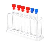 PRETYZOOM Support de Tube à Essai Plastique Transparent Porte-éprouvette Stable et pour Laboratoire Kit avec Tubes pour Enseignement Scientifique et Usage Domestique