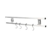 PRETYZOOM Support Mural Couteaux Magnétique Double Rangée 40 Cm Acier Inoxydable Porte-ustensiles La Cuisine Multifonction pour Rangement Organisé Espace La Cuisine Équipement Accessoires