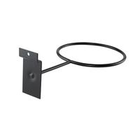 PRETYZOOM Support Mural Fer Forgé pour Ballons Présentoir et Rangement pour Basketball Football et Rugby Support de Stockage Mural Compact et Design pour Panneaux à Rainures Maison et