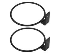 PRETYZOOM Support Mural Pliable en Métal Noir pour Gamelles d'animaux, 2 Pièces, Support Surélevé pour Petits Espaces et Maison Polyvalente