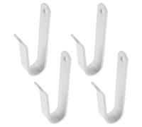 PRETYZOOM Support Mural pour Skateboard et Snowboard Blanc, Lot de 4 Set de Supports Horizontaux Robustes avec Vis, Étagère de Rangement Pratique pour Garage, Maison et Bureau, Organisateur