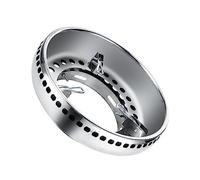 PRETYZOOM Support pour Wok Coupe-vent Double Couche 27 Cm Acier Inoxydable Résistant Feu Antidérapant pour Cuisinière à Gaz Domestique Accessoire Cuisine Pratique