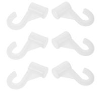 PRETYZOOM Supports de Tringle à Vêtements 6 Pièces 19 Mm en Plastique Blanc, Crochets Robustes pour Armoire et Penderie Chambre, Accessoire de Rangement Polyvalent pour Dressing et Placard
