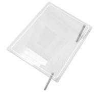 PRETYZOOM Tableau Blanc de Bureau Multifonction en Acrylique Transparent 30x40 Cm, Effaçable à Sec, 2 Punaises Publicitaires 7 Cm, pour Maison et Bureau, Tableau Mémo Portable