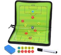 PRETYZOOM Tableau Blanc Effaçable à Sec de Football, Planche de Football Pliante Magnétique en Pu et Pvc, Marqueur et Effaceur, Portable, pour Coaching D'équipe