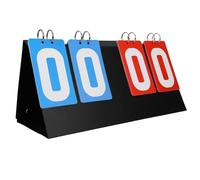 PRETYZOOM Tableau de Score Portable pour Basket, Tennis et Badminton 0 à 99 | Pvc, Flipper Pratique à Poser, Usage en Compétition, Affichage Clair des Points, Format Compact
