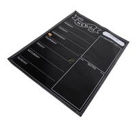 PRETYZOOM Tableau Magnétique Feuille de Tableau Magnétique Noir Pet Effaçable à Sec, Écriture Confortable, pour Réfrigérateur Cuisine, Menu Hebdomadaire et Liste de Courses