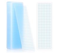 PRETYZOOM Tableaux de Rangement pour Ruban Washi 40 Pcs, Planche en Plastique Épais 60 Microns, Format 5x15 Cm, Coins Arrondis Bleu, Organiseurs Pratiques pour Bandes Adhésives Arts