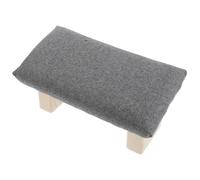 PRETYZOOM Tabouret Ergonomique à Genoux en Bois Massif Assise en Tissu Coton, Siège Correcteur de Posture pour Bureau et Yoga, Tabouret D’équilibre Confortable en Gris Foncé, pour Travail