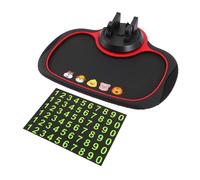 PRETYZOOM Tapis Antidérapant Voiture avec Support Rotatif et Numéro Temporaire Pad Adhésif Nid Abeille pour Tableau de Bord Accessoire Auto Multifonctionnel