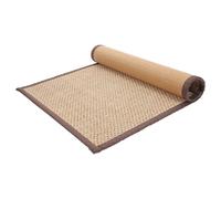 PRETYZOOM Tapis D’Assise Tissé en Bambou 40x60 Cm Épaisseur 1,5 Cm Coussin Tatami Naturel pour Yoga Contemplation et Coussin de Sol D’intérieur en Bois Clair