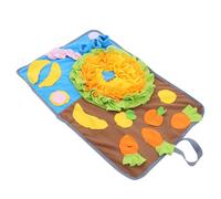 PRETYZOOM Tapis de Recherche Olfactif pour Lapins en Polaire Douce, Distributeur de Friandises Lavable, Décoration Intérieure Jeu Interactif