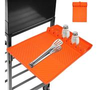 PRETYZOOM Tapis Repose-ustensiles de Barbecue en Silicone Résistant Haute Température Surface Antidérapante pour Protéger Le Gril et Faciliter la Cuisson Extérieure
