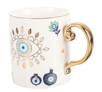 PRETYZOOM Tasse à Diable Tasses à Thé Mauvais Œil Et Soucoupe Illusion D'optique De à Main De Hamsa Britannique s à Expresso Verres à Eau Céramique