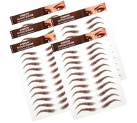 PRETYZOOM Tatouage Sourcils Waterproof Marron Autocollants Maquillage Sourcils Facile à Appliquer 5 Feuilles pour Pochoir Professionnel